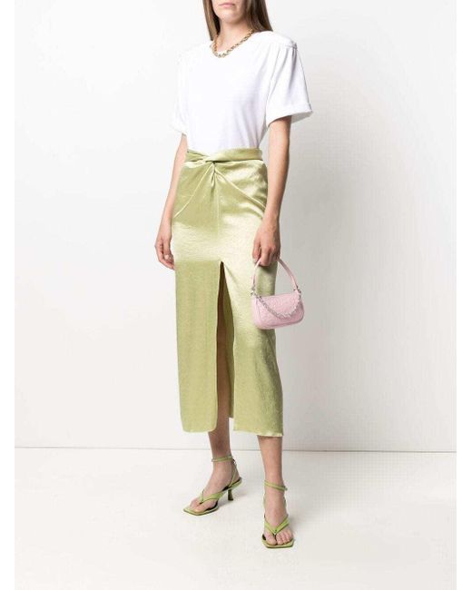 By Far Pink Mini Rachel Pebbled Shoulder Bag