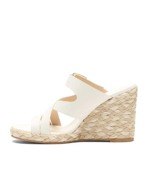 Stuart Weitzman White Sai Espadrille Wedge