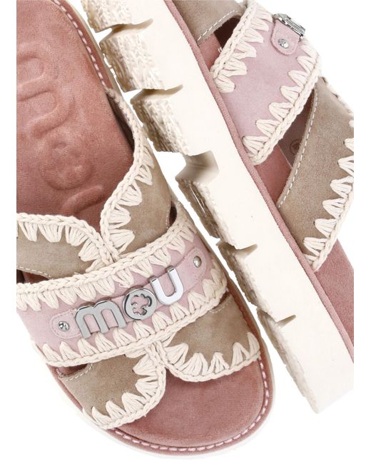 Mou Pink Bio Slip-On Sandals