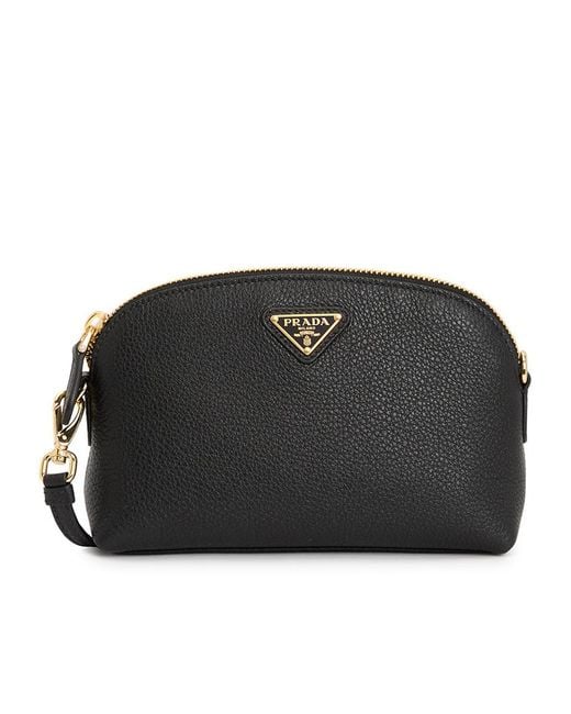 Prada Black Zippered Shoulder Bag