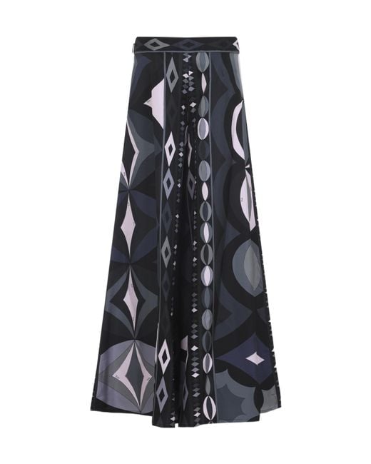 Emilio Pucci Blue Silk Pants