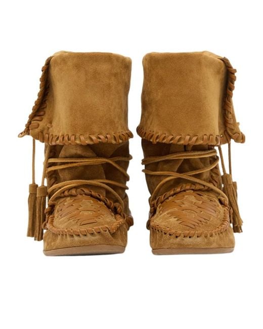 Isabel Marant Brown Tassel Detailed Boots