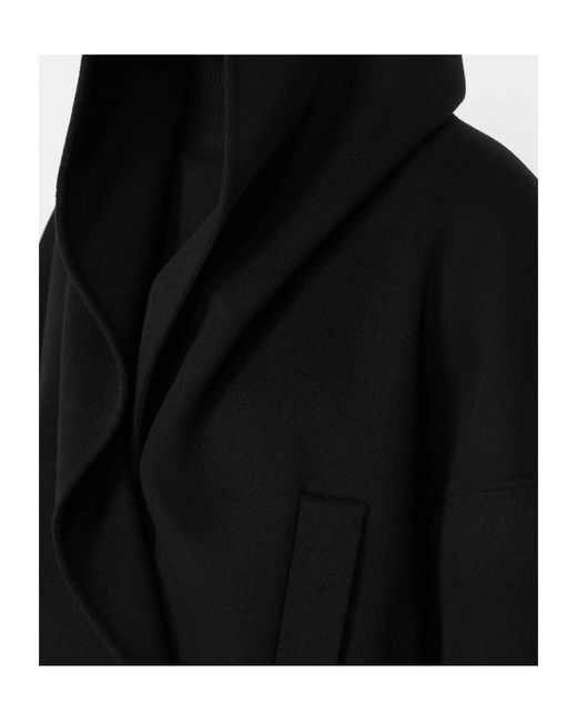 Sportmax Black Idoneo Cropped Hooded Jacket