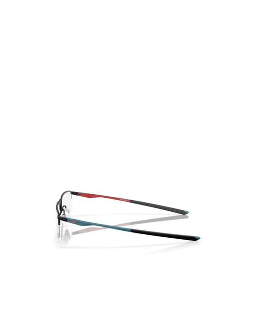 Oakley White Geometric Frame Plain Mirror for men