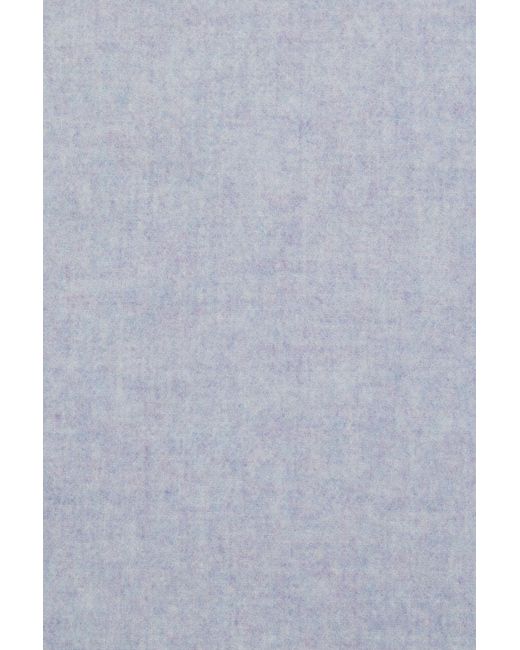 Acne White Logo-Tag Fringed Wool Scarf for men