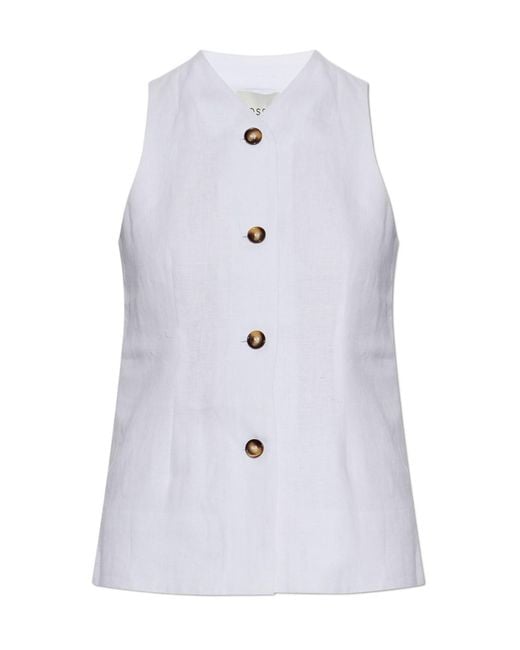 Posse White Sleeveless Vest