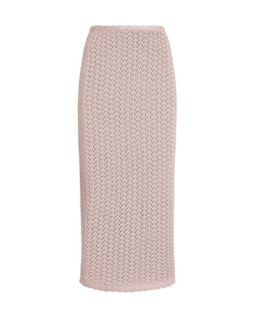 Dolce & Gabbana Pink Crochet Skirt