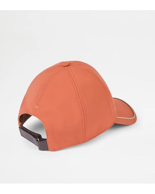 Tod's Orange Logo Hat for men