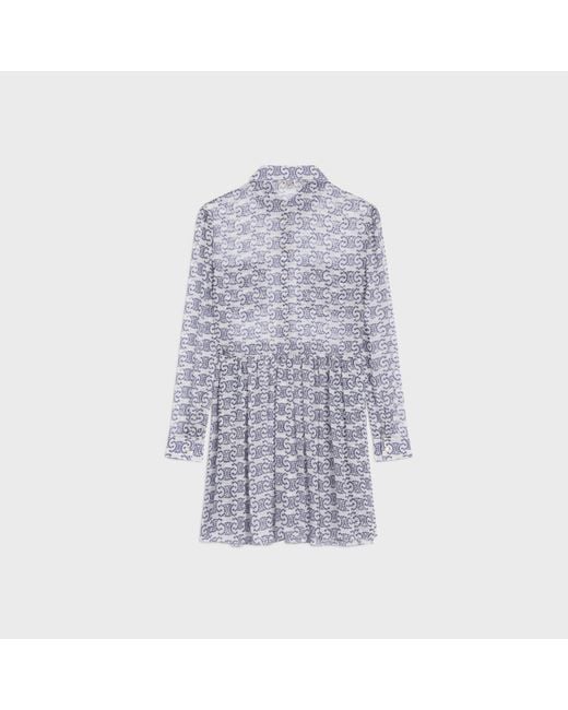 Céline White Mini Shirt Dress