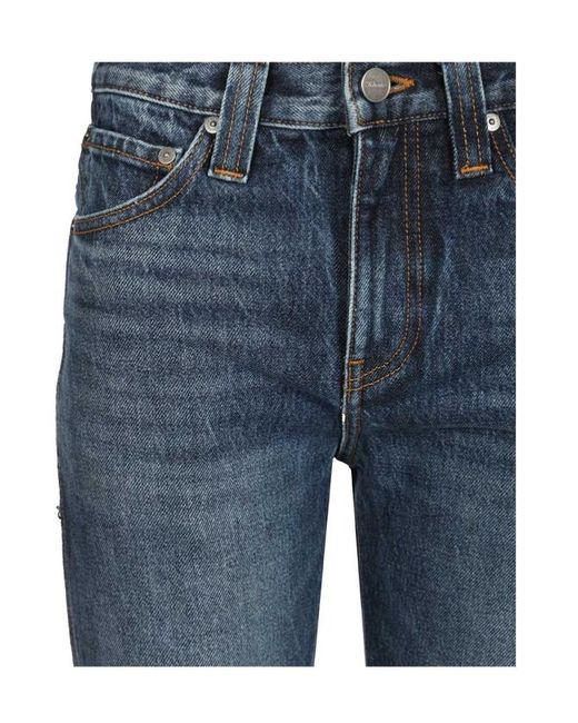 Khaite Blue Farley Straight-Leg Jeans