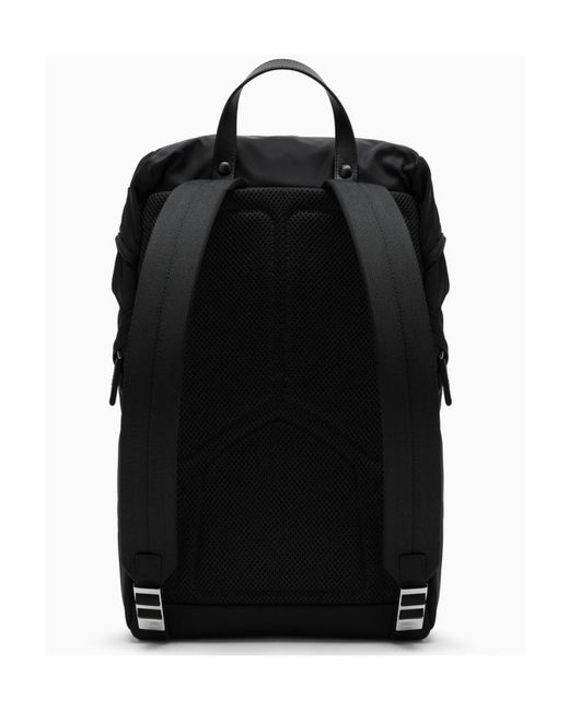 Prada Black Logo Backpack for men