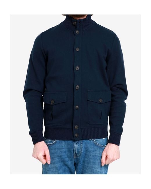 Gran Sasso Blue Cotton Jacket for men