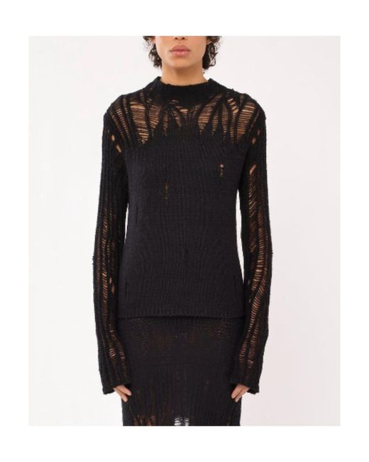 Chloé Black Chloé Fitted Mock-Neck Sweater