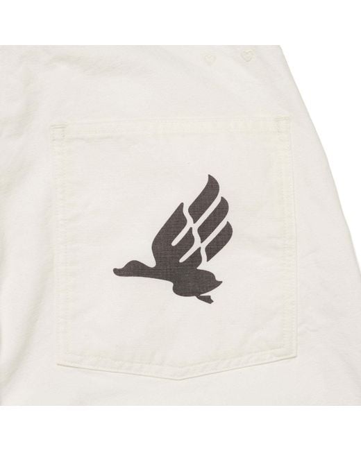 Human Made White Graphic Print Pants for men