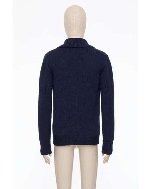 Valentino Blue Button-Up Long-Sleeved Cardigan for men