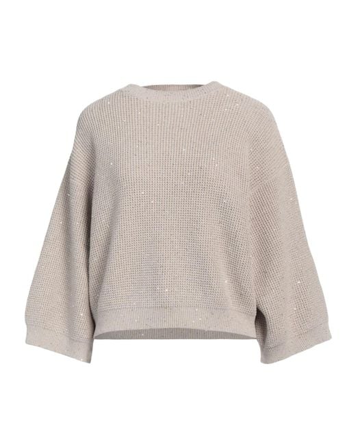 Brunello Cucinelli Natural Waffle-Knit Top
