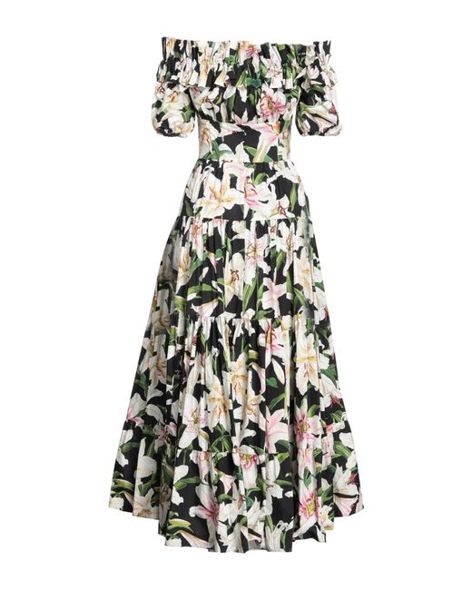 Dolce & Gabbana White Floral Print Short-Sleeve Dress