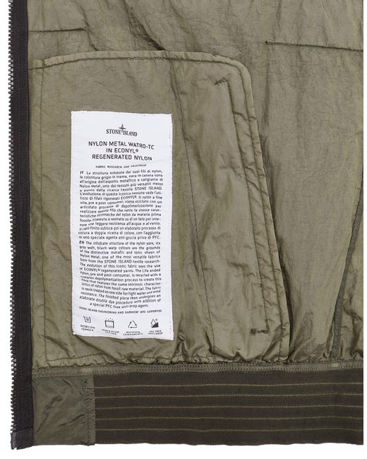 Stone Island Green Watro-Tc Logo Patch Lightweight Jacket for men