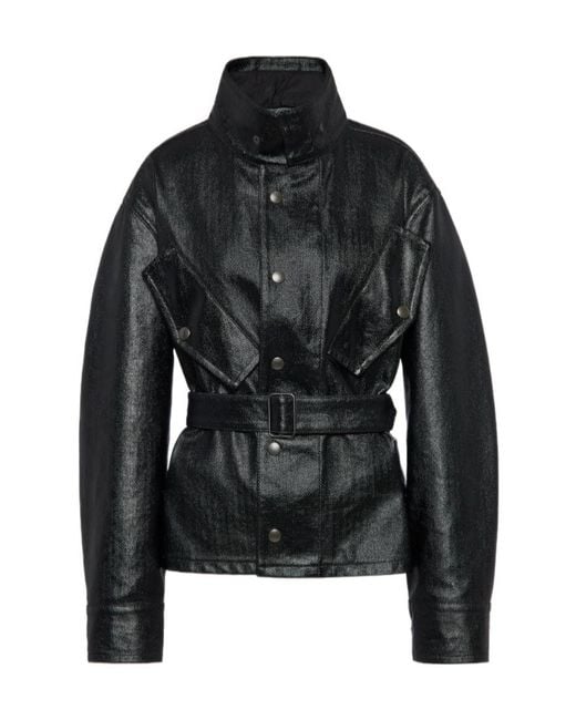 Maison Margiela Black Stand Up Collar Betled Jacket
