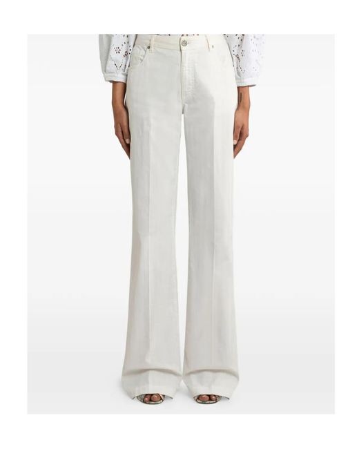 Etro White Straight-Leg Jeans