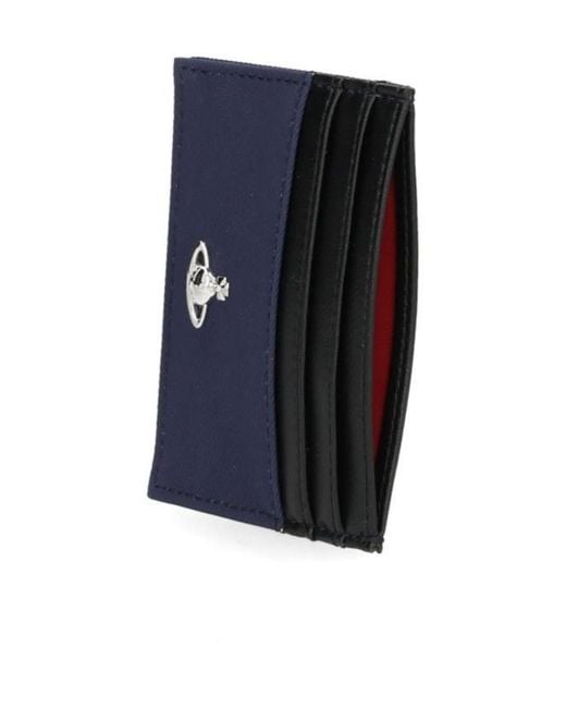 Vivienne Westwood Blue Orb Logo Card Holder