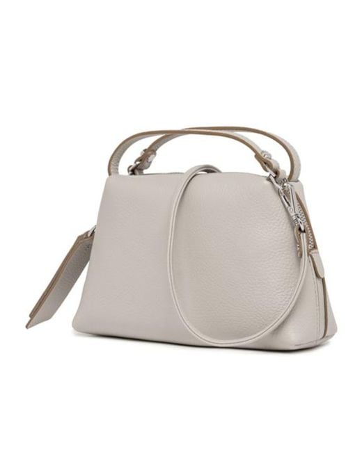 Gianni Chiarini Gray Alifa Logo Shoulder Bag