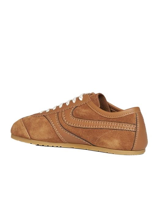 Dries Van Noten Brown Retro Panel Lace-Up Sneakers