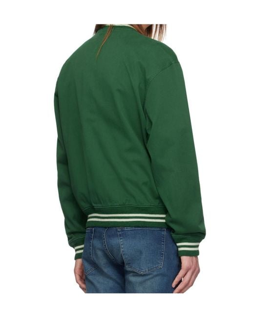Polo Ralph Lauren Green Varsity Cotton Bomber Jacket for men