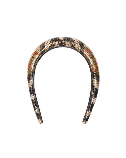 Burberry Metallic Check Mesh Headband