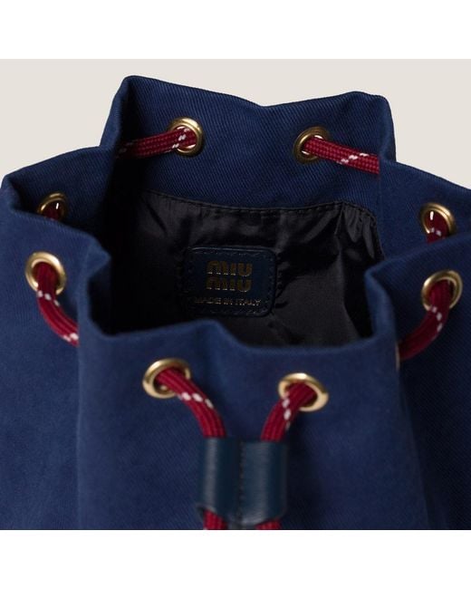Miu Miu Blue Gabardine Sachet