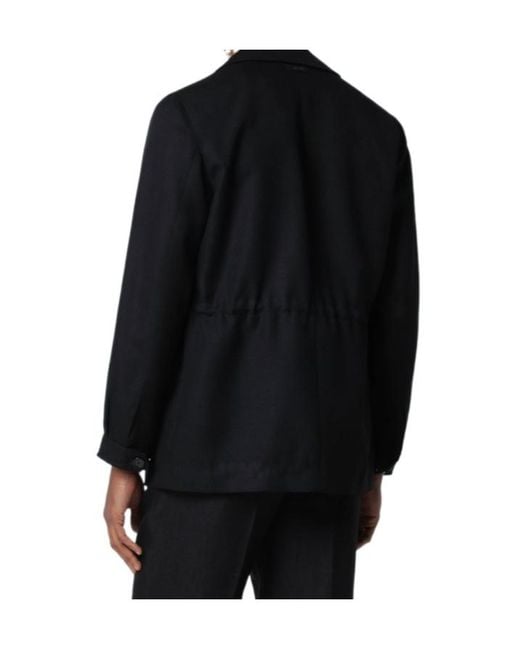 Lardini Black Utility Pocket Coat for men