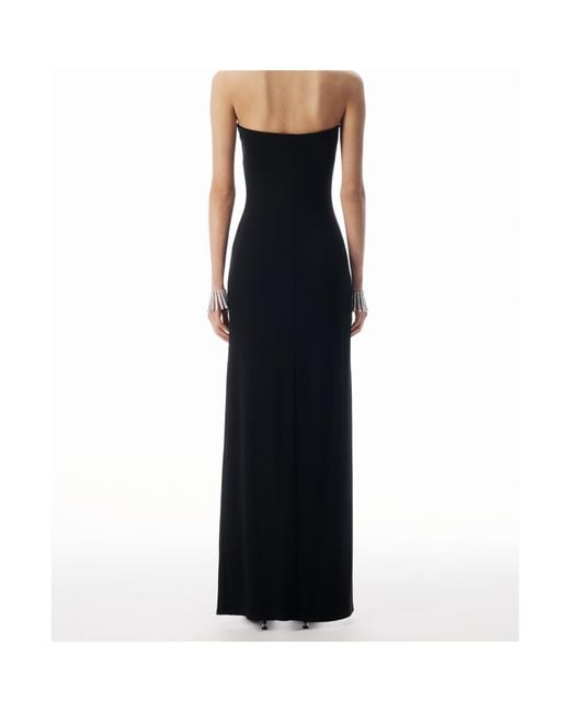 Alexander Wang Black Strapless High-Low Bodycon Dress