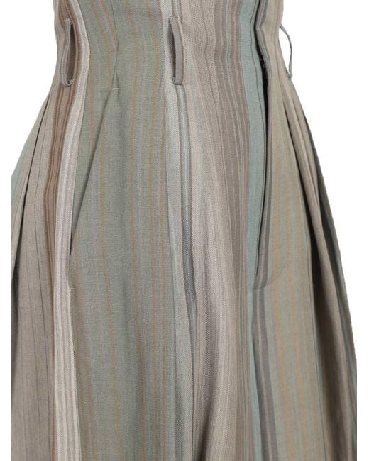 Vivienne Westwood Gray Bag Pleated Wide-Leg Pants