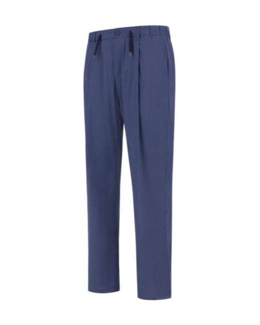 Herno Blue Pocket Drawstring Trousers for men