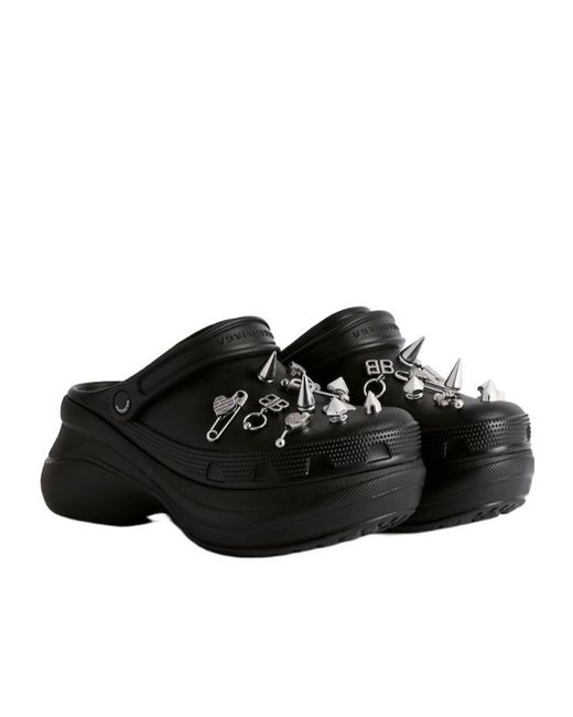 Balenciaga Black X Crocs X Mule Jibbitz Sandals