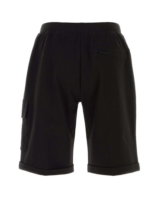 C P Company Black Metropolis Stretch Cargo Shorts for men