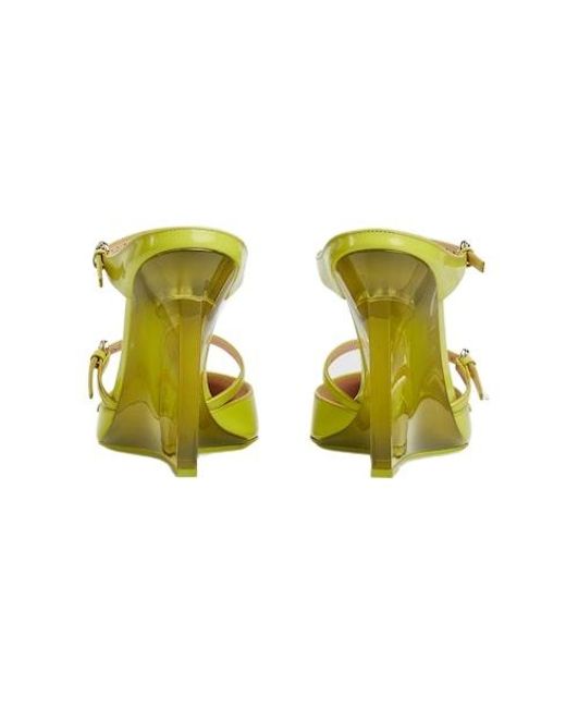 Gucci Yellow Wedge Mule