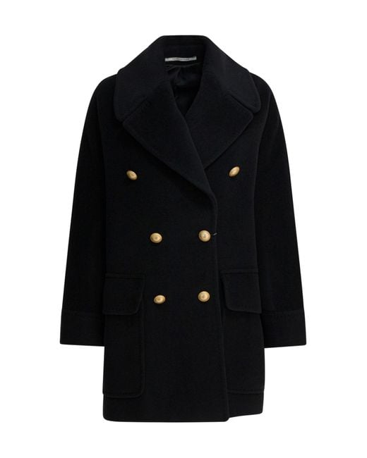 Tagliatore Black Lillian Double-Breasted Coat