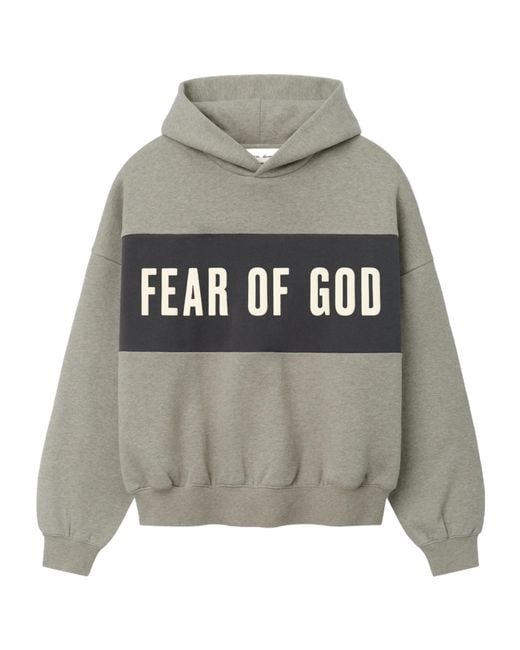 Fear Of God Gray Long-Sleeve Hoodie for men