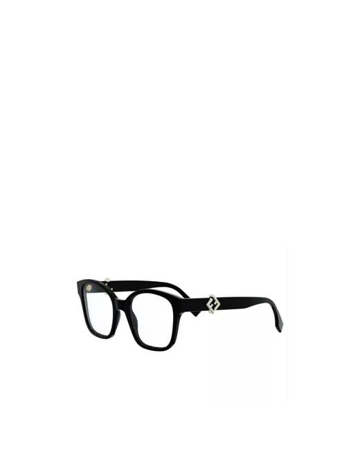 Fendi White Eyewear Square Frame Glasses for men