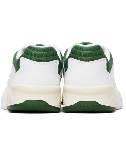 Lacoste White Game Train Pro Leather Sneakers for men