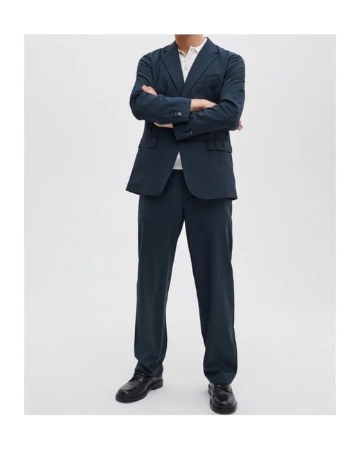 Rag & Bone Blue Baggy Wool Trousers for men