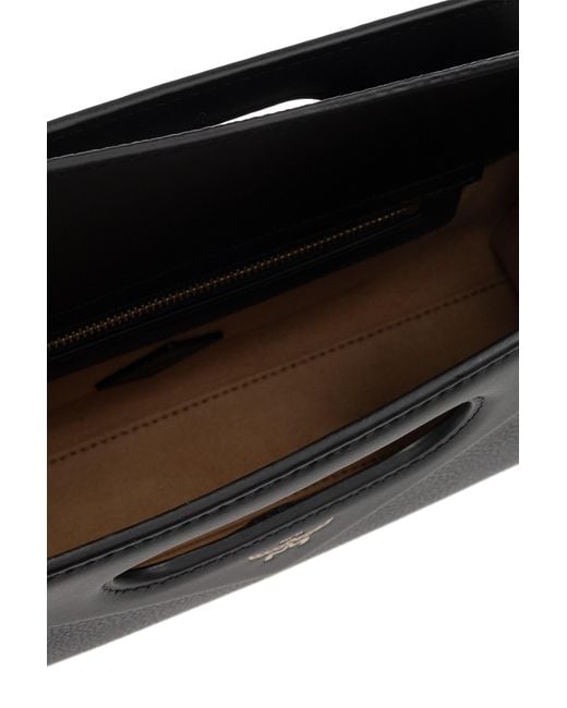 MCM Black Logo Shoulder Bag