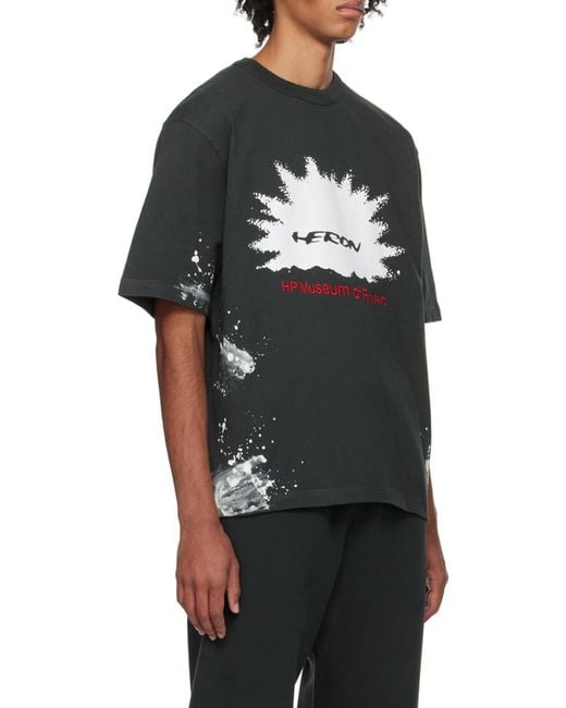 Heron Preston Black Museum Graphic-Print T-Shirt for men
