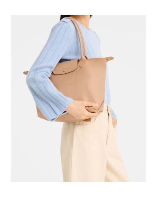 Longchamp White Le Pliage One M Tote Bag