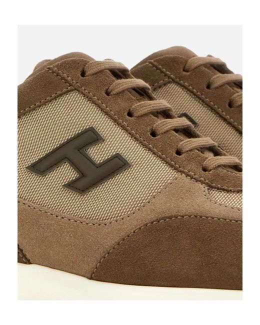 Hogan Brown Interactive Low-Top Sneakers for men