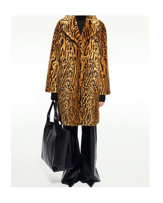 Stand Studio Natural Camille Faux Fur Teddy Coat