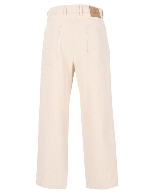 Barena Natural Mazengo Cropped Pleated Pants for men