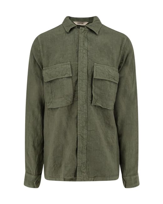 Aspesi Green Ri-Capa Button-Down Shirt for men