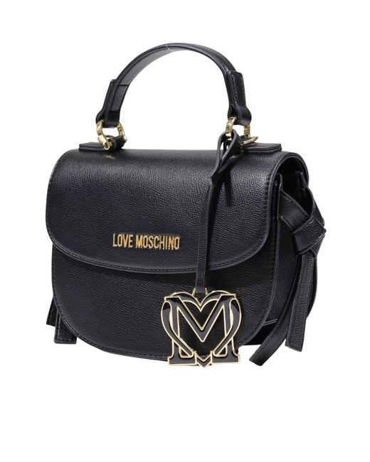 Moschino Black Flap Shoulder Bag